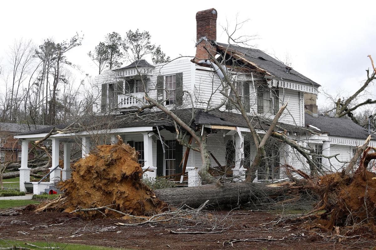 JSU Alumni House after the tornado — Anniston Star